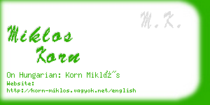 miklos korn business card